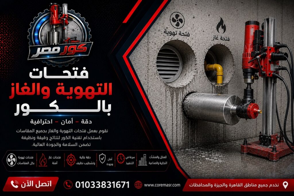 فتحات التهوية والغاز بالكور