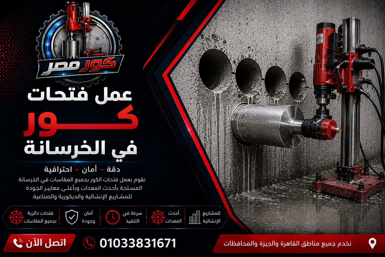 عمل فتحات كور في الخرسانة